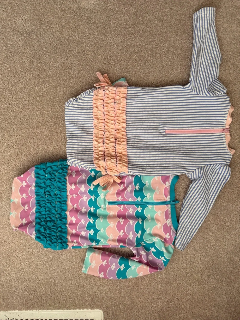 Ruffle Butts Girls' One Piece Swim Suit bundle